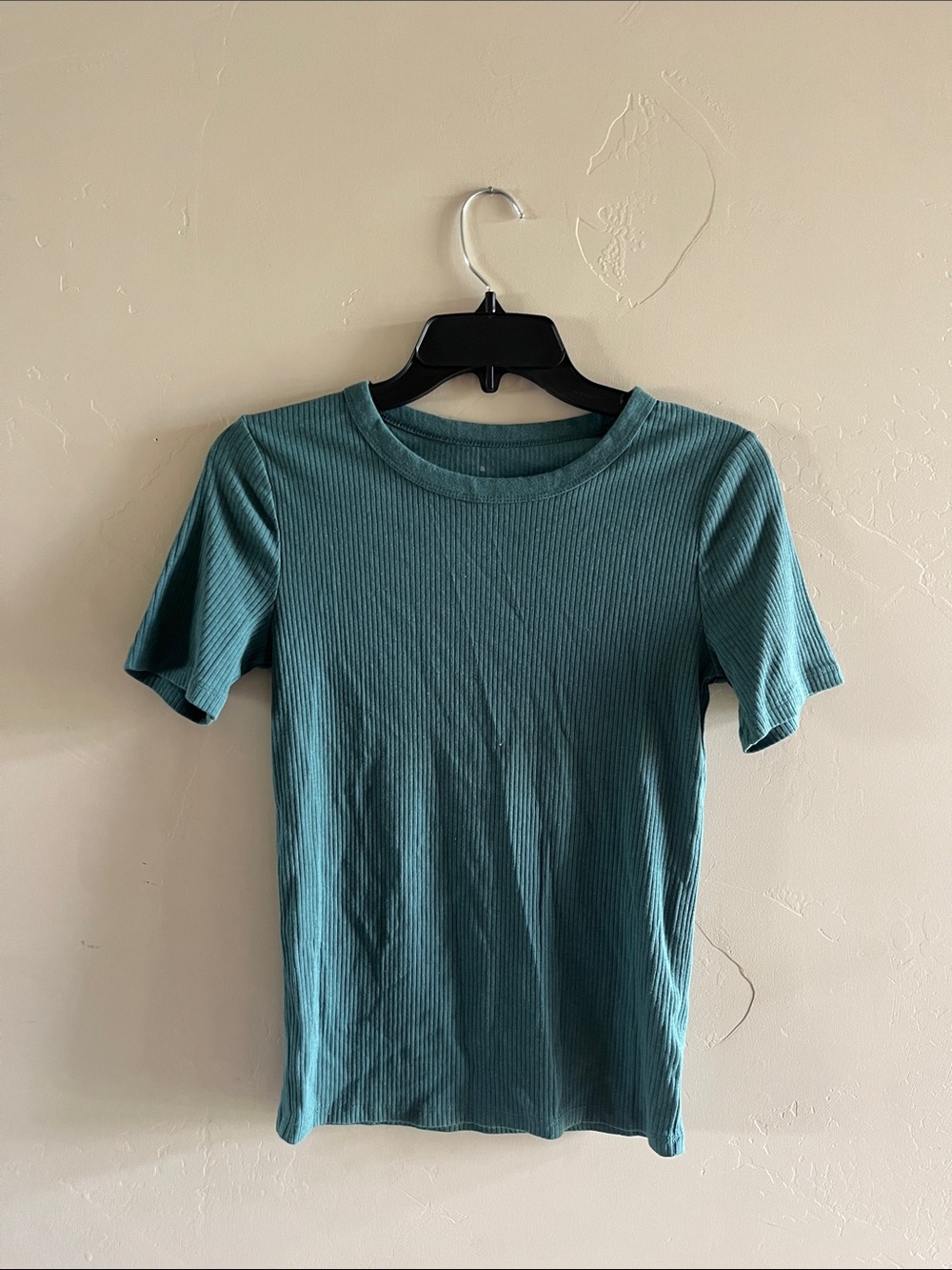 a new day Ribbed Short-Sleeve Crewneck Tee - Teal Green